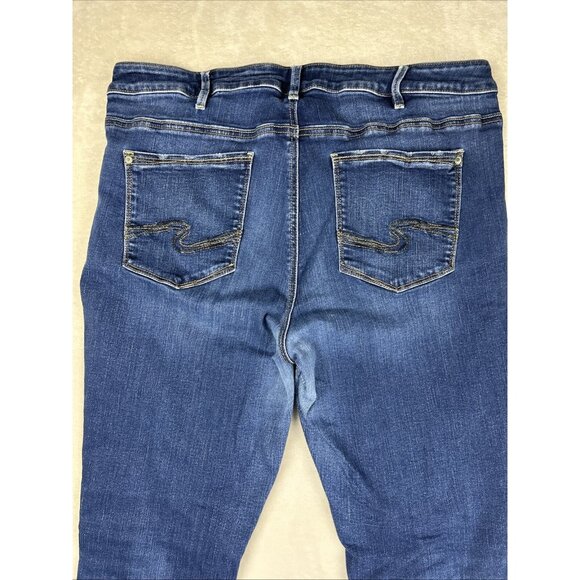 Silver Jeans Avery Super Skinny Womens Size 18 / 31L Blue Medium - Picture 12 of 12